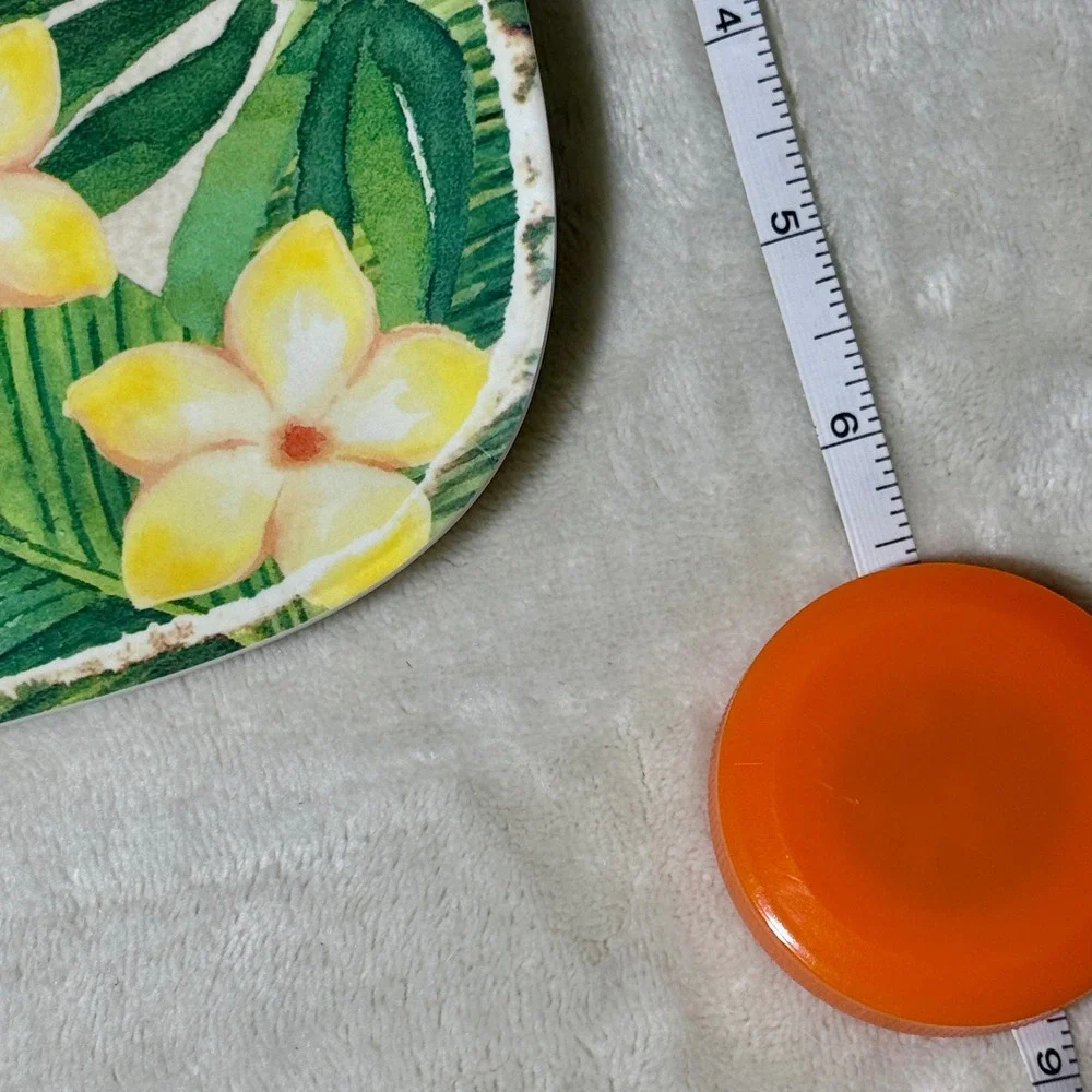 C&C California Melamine Serving Tray Lot of 2 Lemon & Tropical Bird of Paradise
